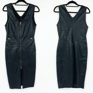 Vintage Black Leather Dress